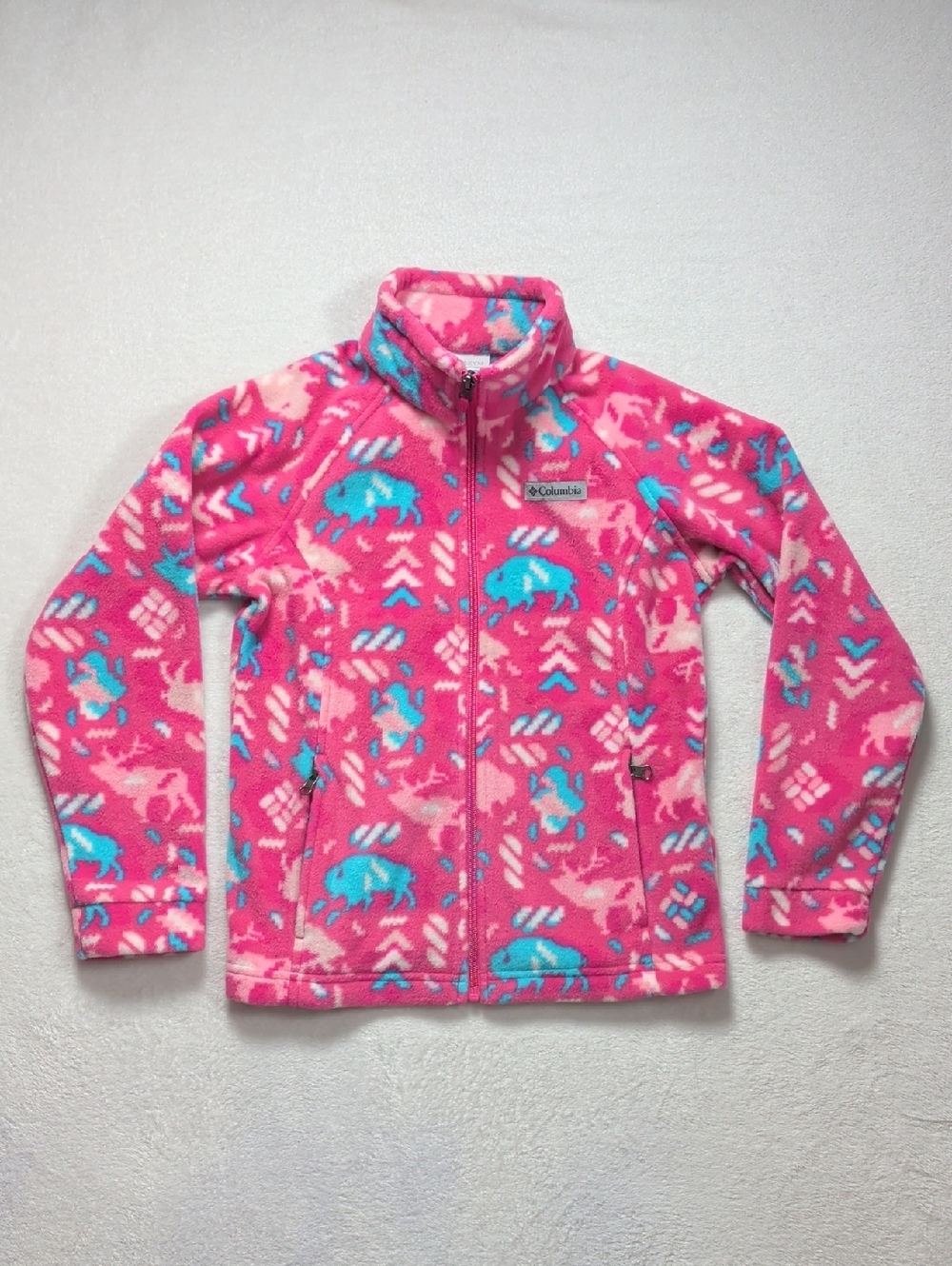 Columbia Youth Girls Benton Springs II Printed Fleece jacket, M